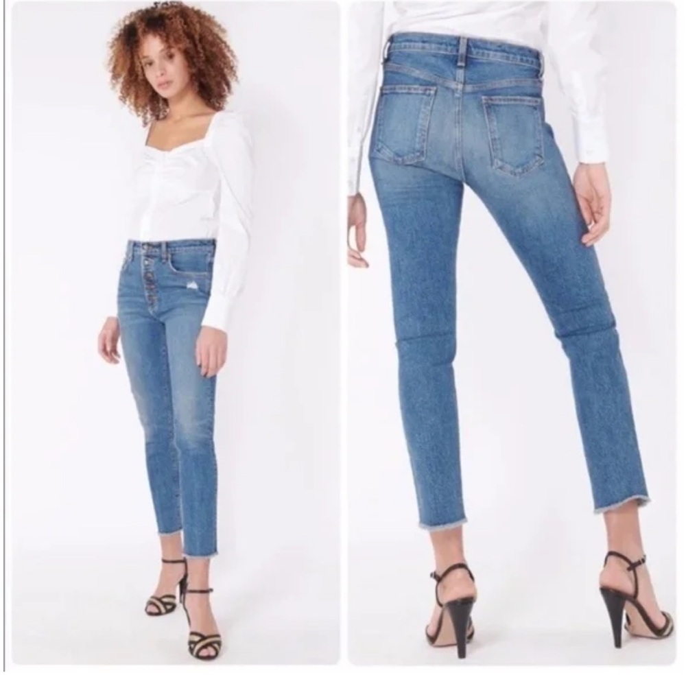 •  Veronica Beard • Women’s Faye 11” Skinny Jeans Terrain Wash 26